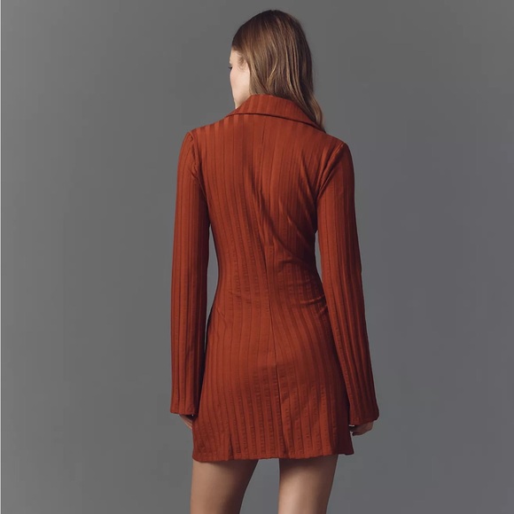 REFORMATION Benton Ribbed Button-Front Sweater Mini Dress - Picture 2 of 11